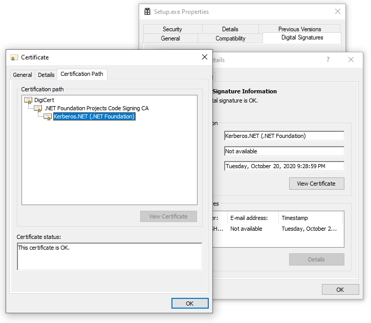 And the installer is also code-signed!